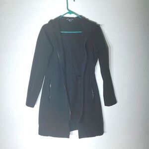 Ladies size Small, long black Jacket